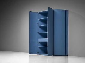 Ambrogio Tresoldi e Alberto Salvati Wardrobe Cabinet in Purple Blue Wood storage cabinet,organizer,furniture storage
