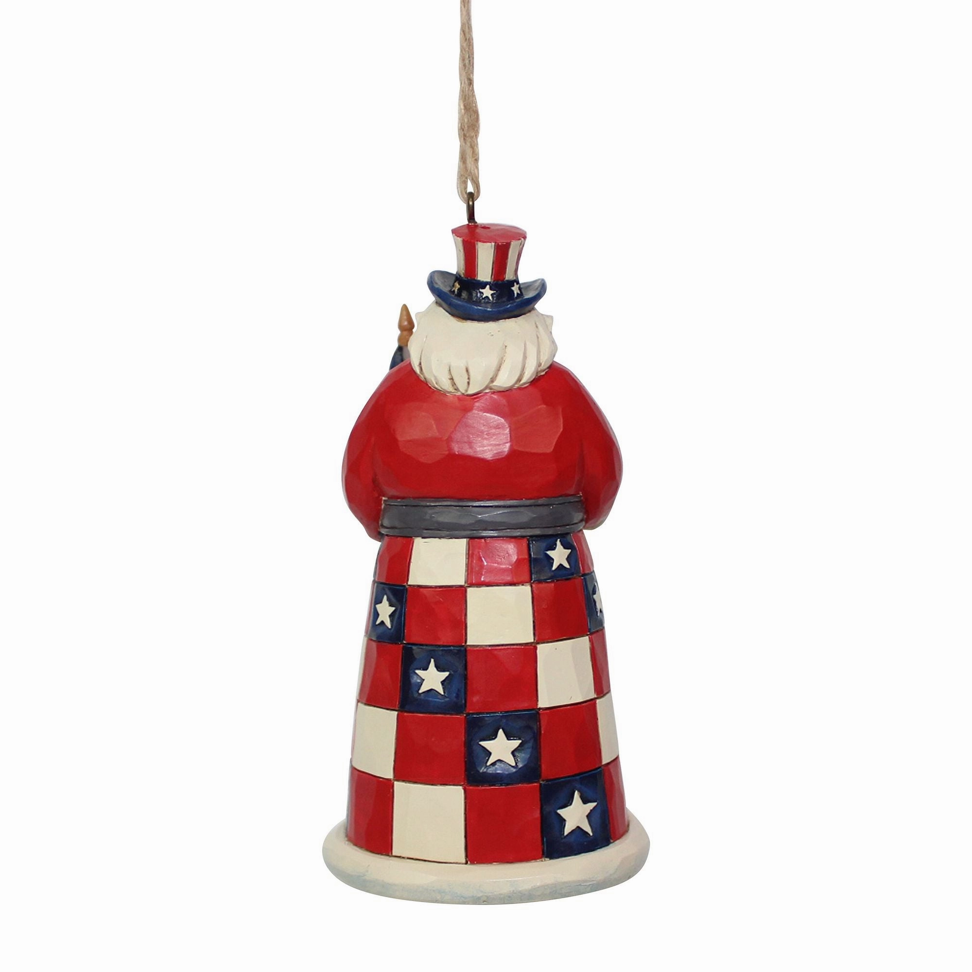 American Santa Ornament