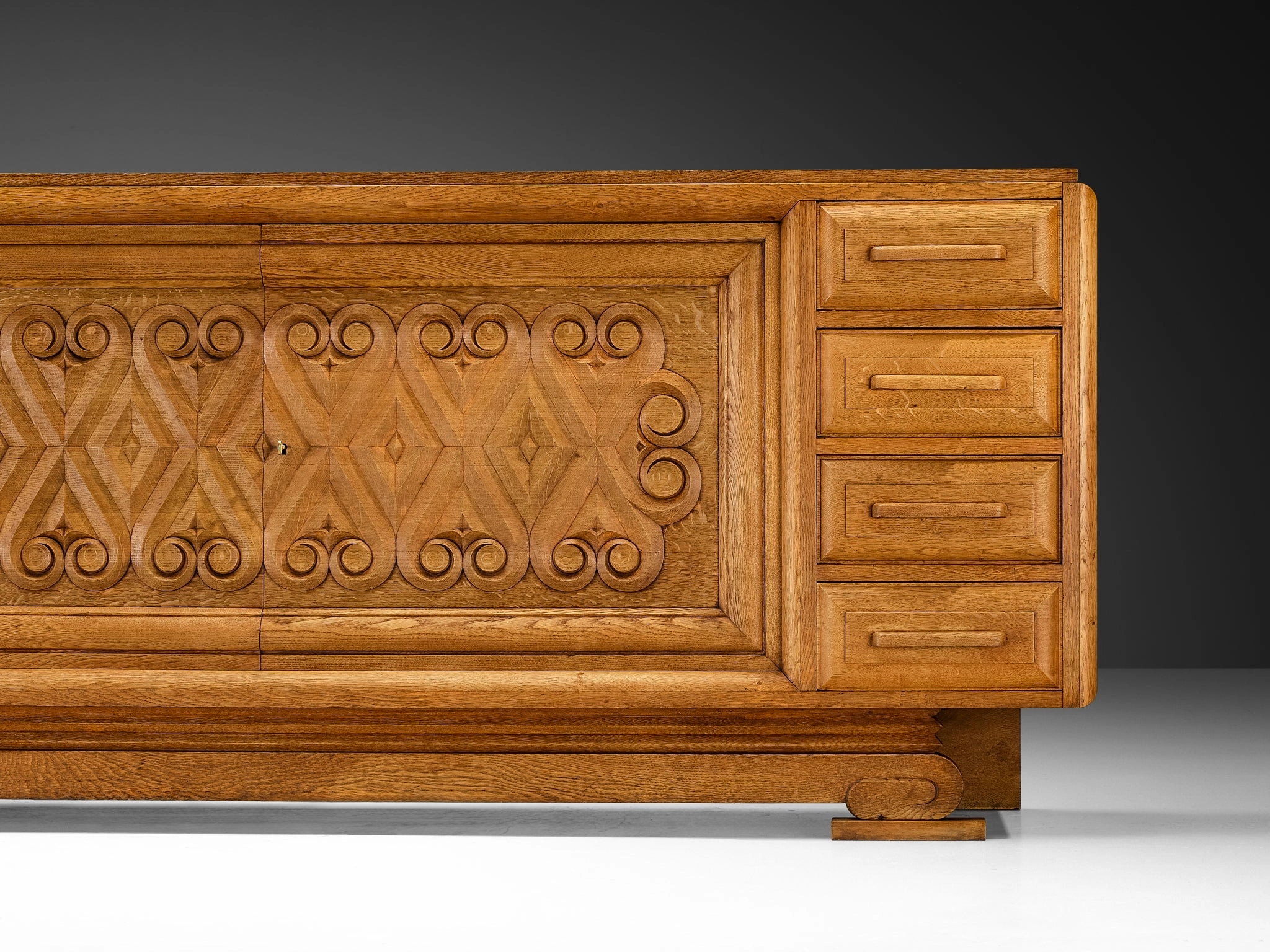 Andr Le Picard Sideboard in Solid Oak 1930s
