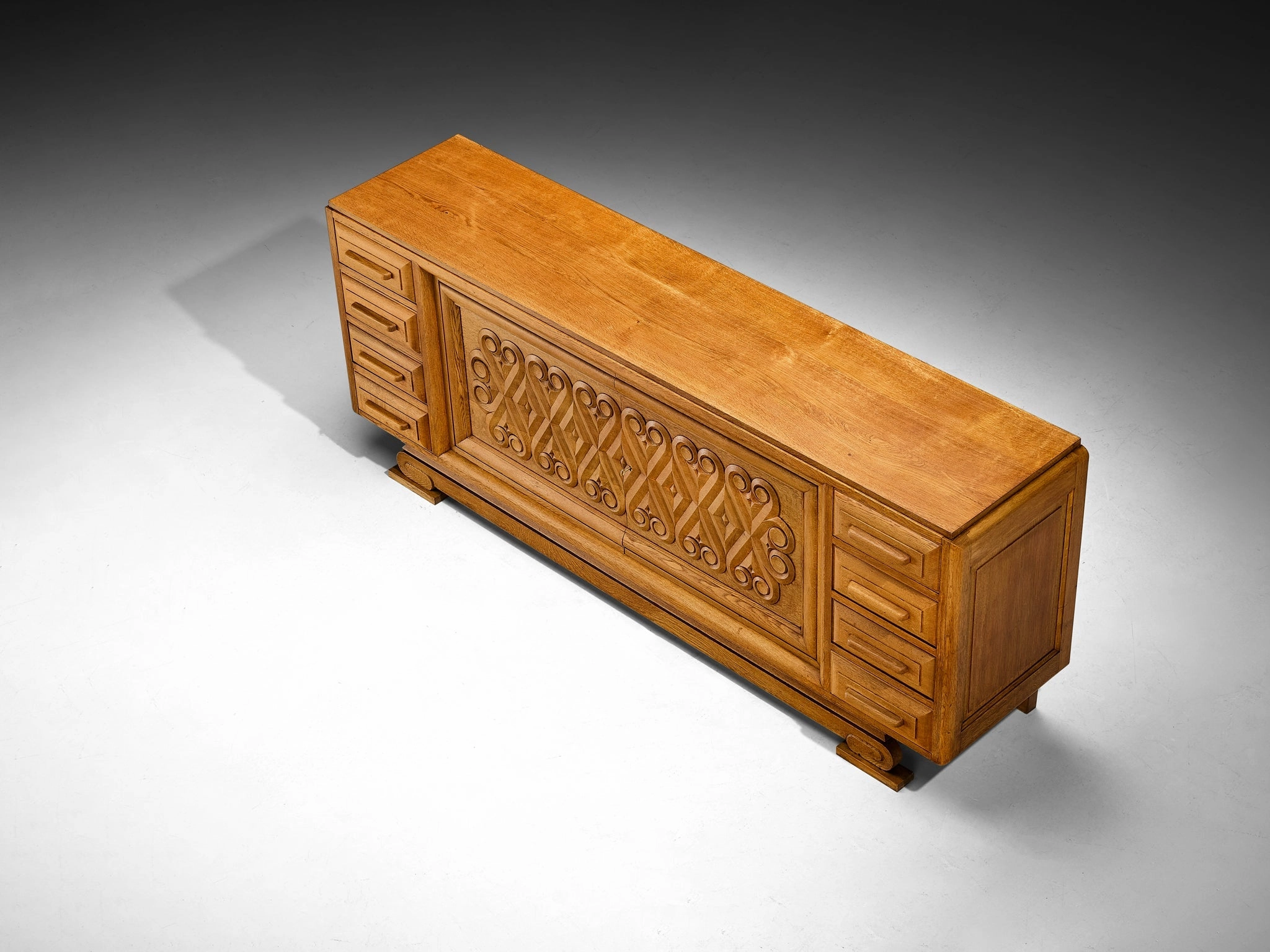 Andr Le Picard Sideboard in Solid Oak 1930s