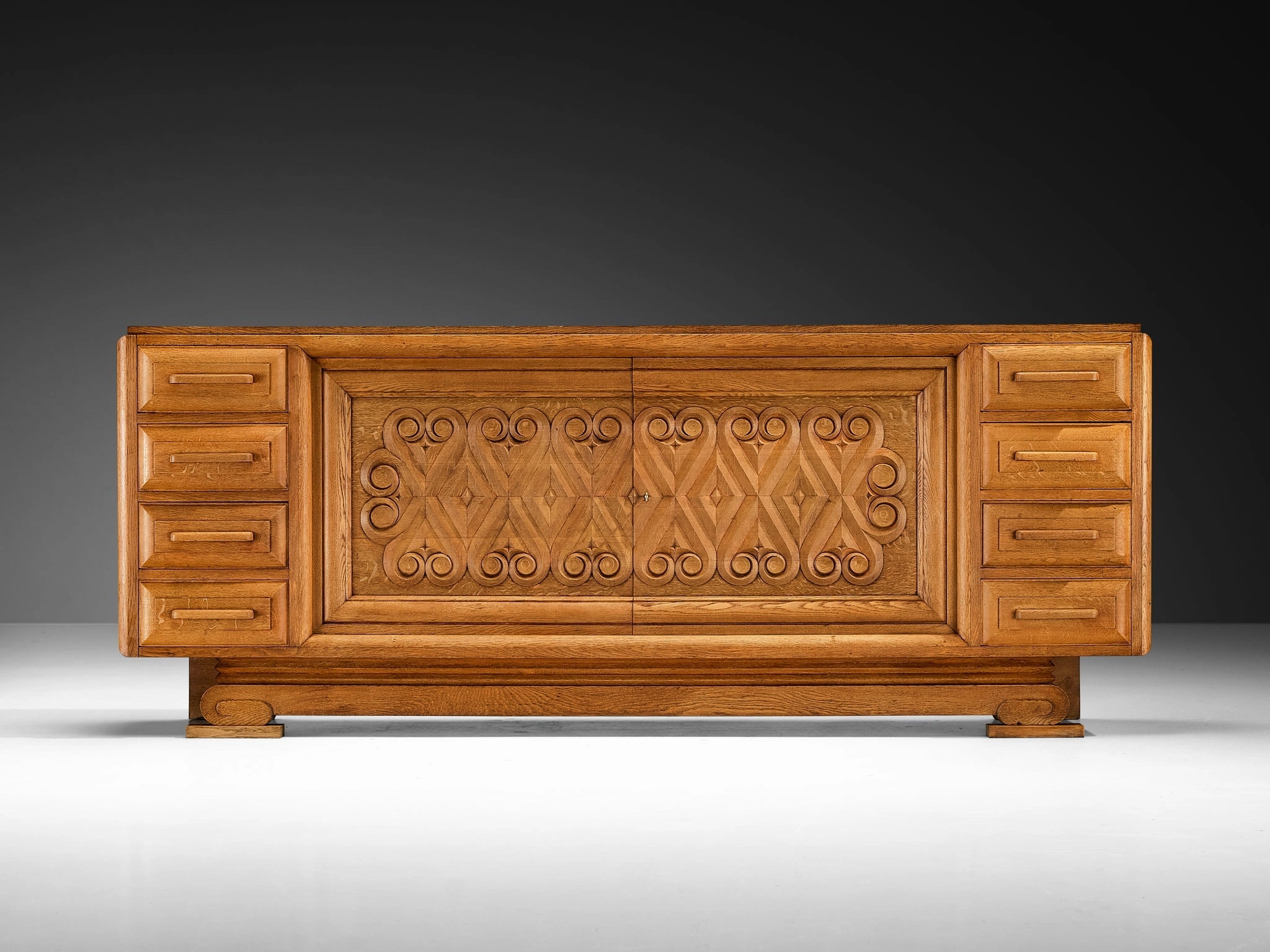 Andr Le Picard Sideboard in Solid Oak 1930s