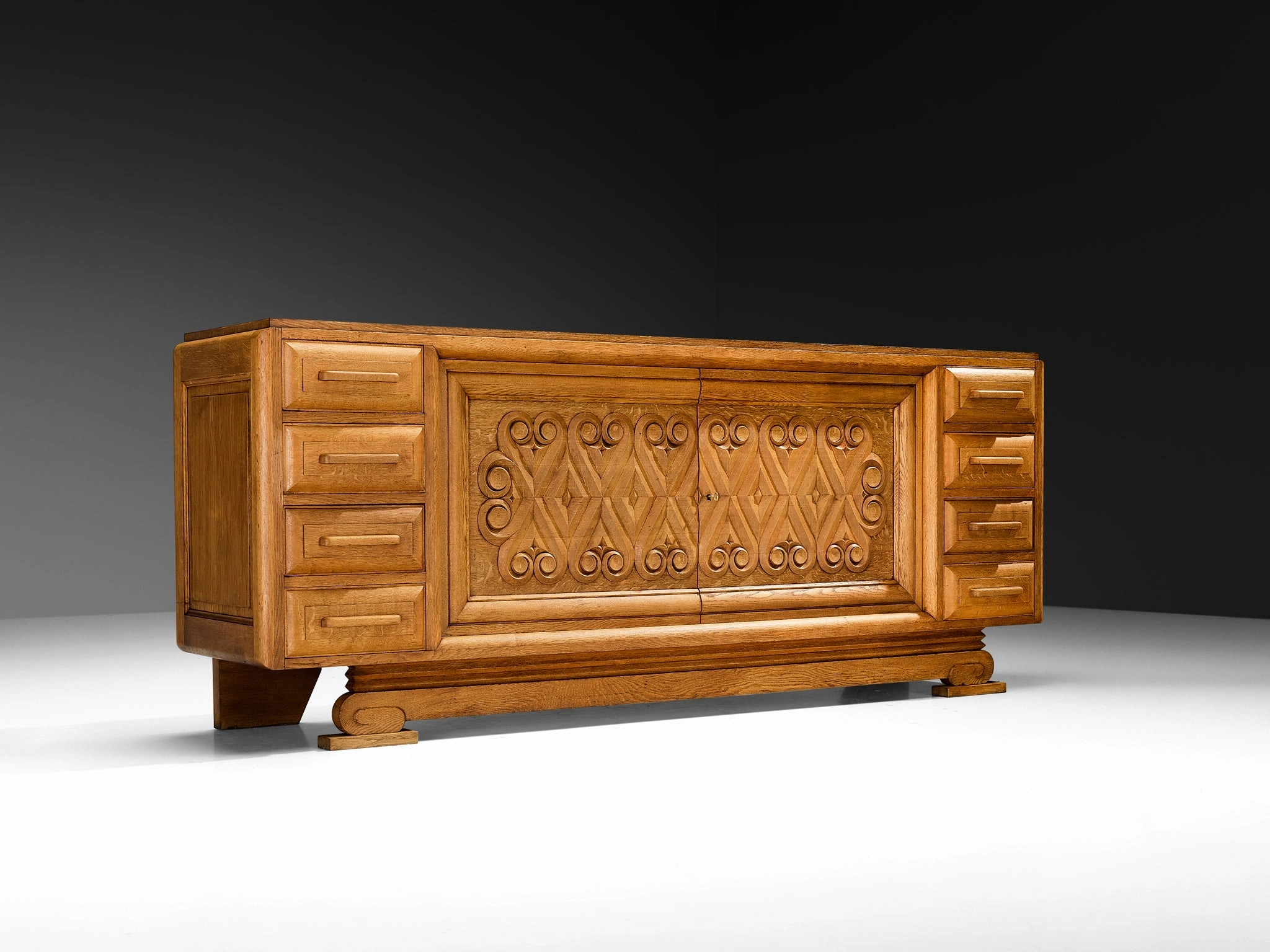 Andr Le Picard Sideboard in Solid Oak 1930s
