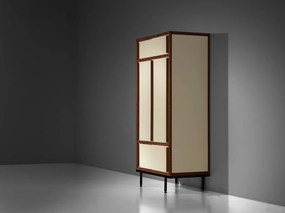 Andr Sornay Cabinet or Wardrobe with Sliding Doors in Mahogany storage cabinet,organizer,furniture storage