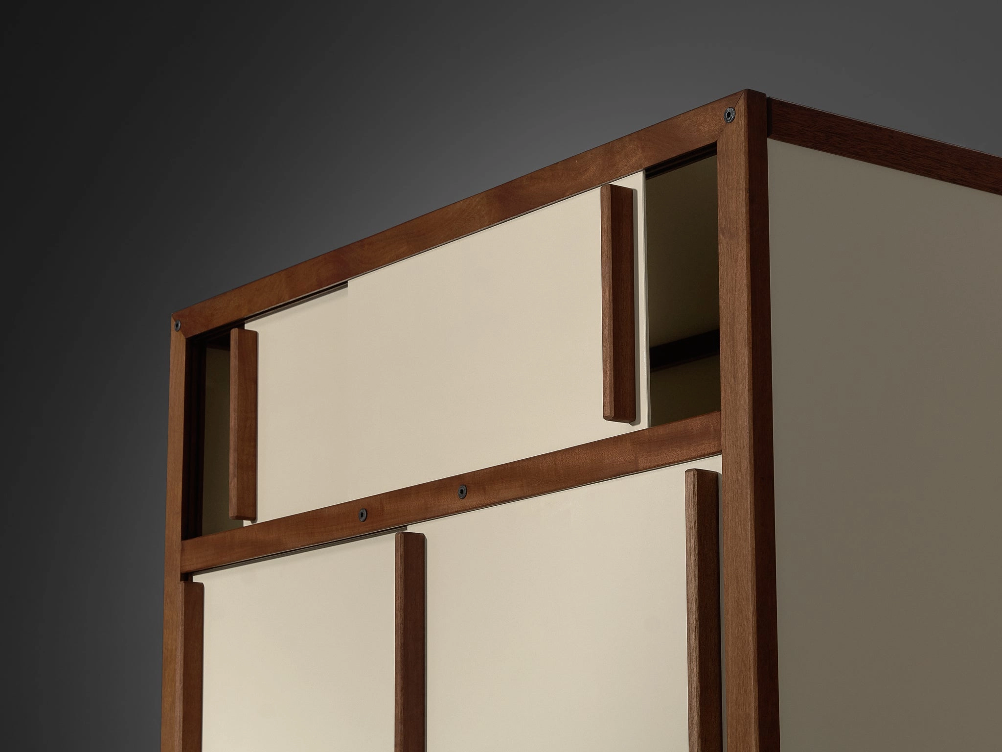 Andr Sornay Cabinets or Wardrobes with Sliding Doors in Mahogany