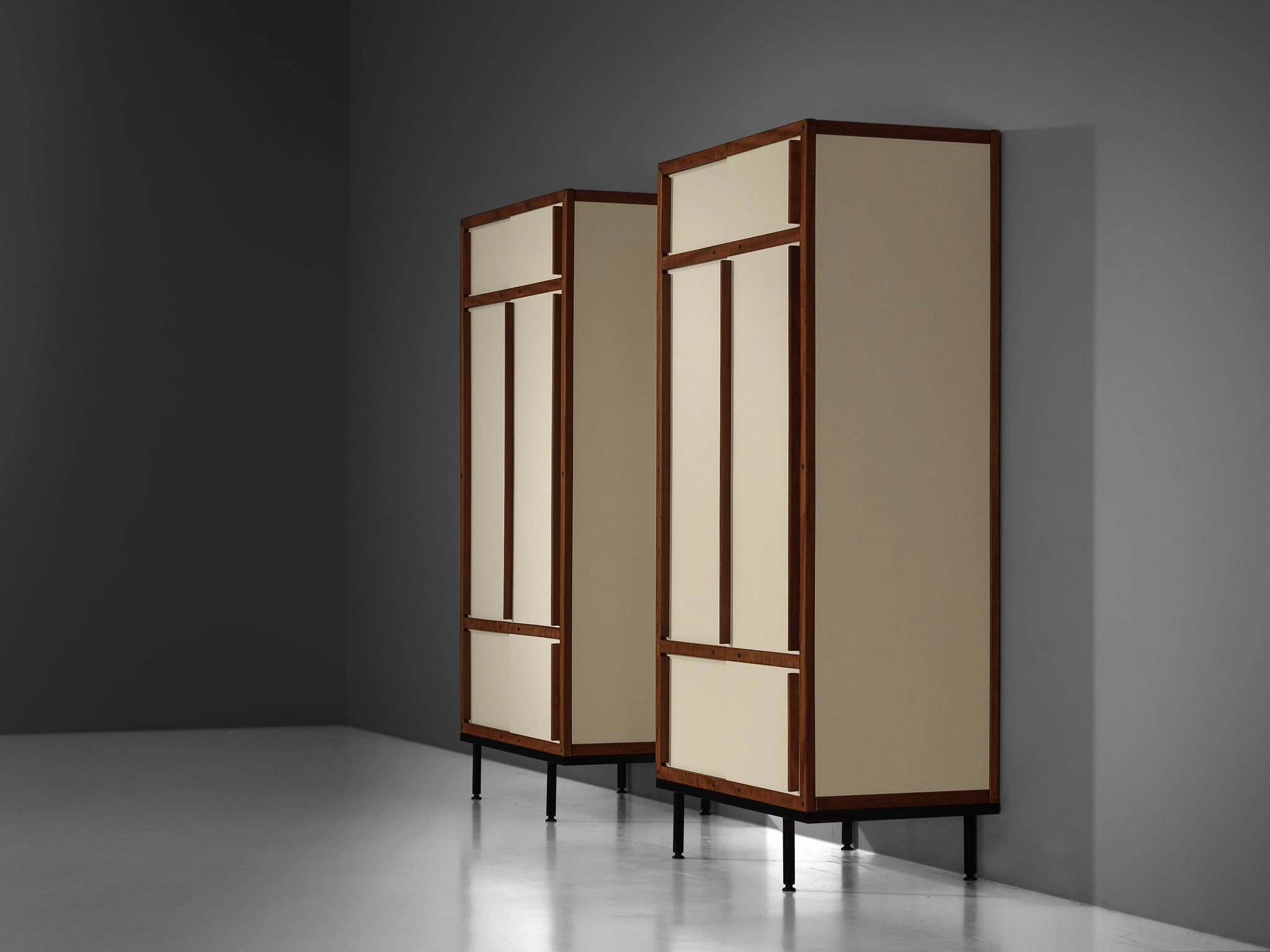 Andr Sornay Cabinets or Wardrobes with Sliding Doors in Mahogany