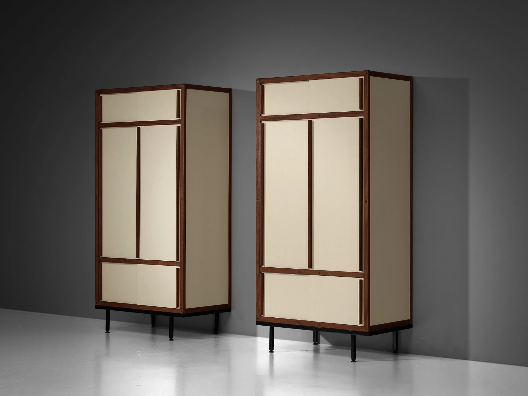Andr Sornay Cabinets or Wardrobes with Sliding Doors in Mahogany storage cabinet,organizer,furniture storage