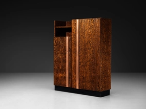 Andr Sornay Large Cabinet in Oregon Pine and Copper storage cabinet,organizer,furniture storage