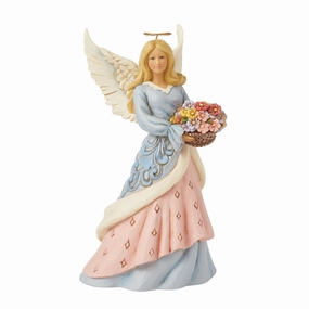 Angel with Flower Basket Fig figurines,decorative figurines,home accents