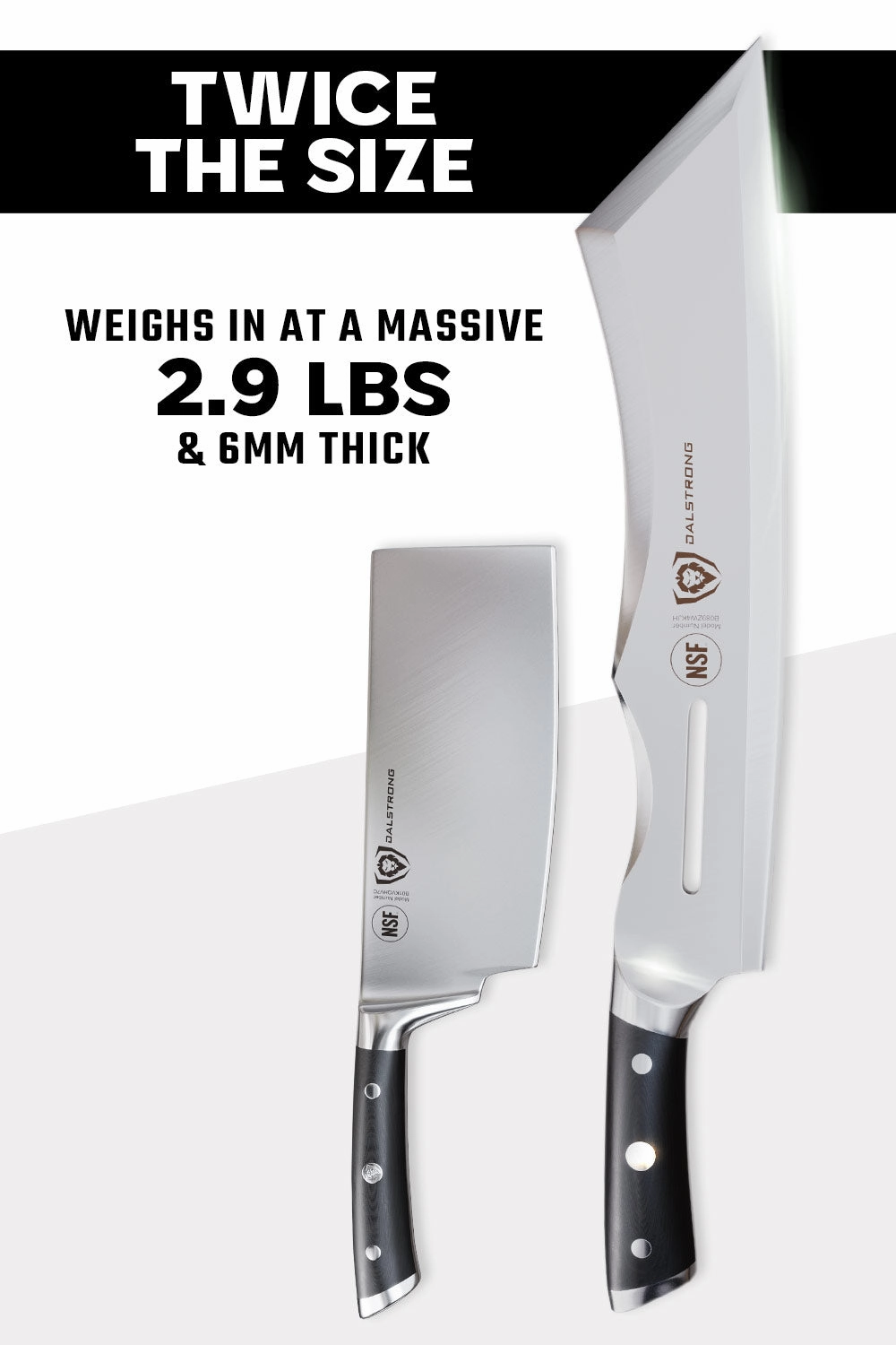 Annihilator Meat Cleaver with Stand 14" | Gladiator Series | Cleaver NSF Certified | Dalstrong 
