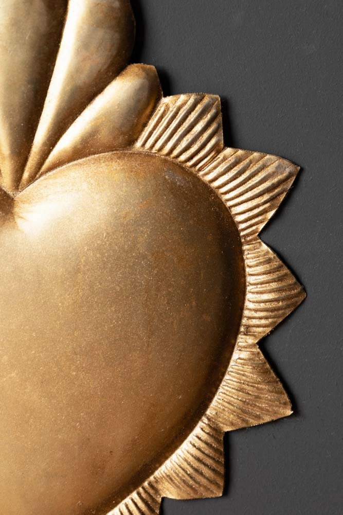 Antiqued-Style Metal Heart Hanging Decoration