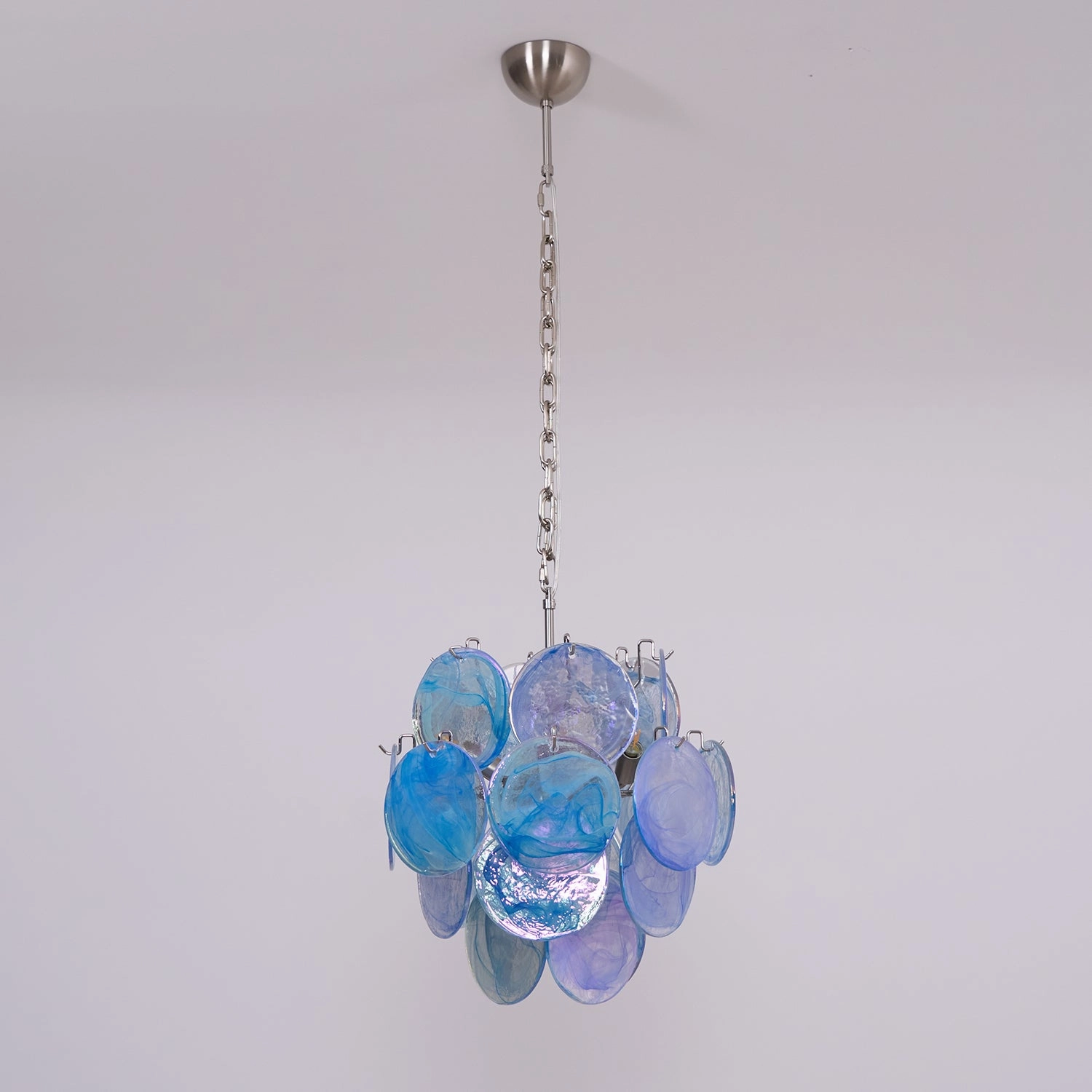 Aqua Blue Glass Murano Chandelier
