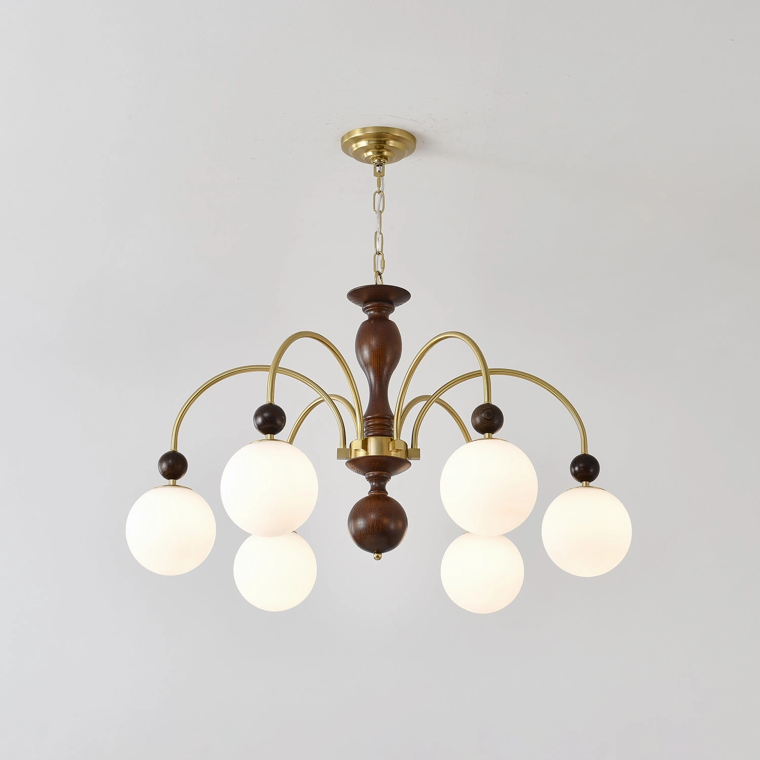 Archway Walnut Color Chandelier