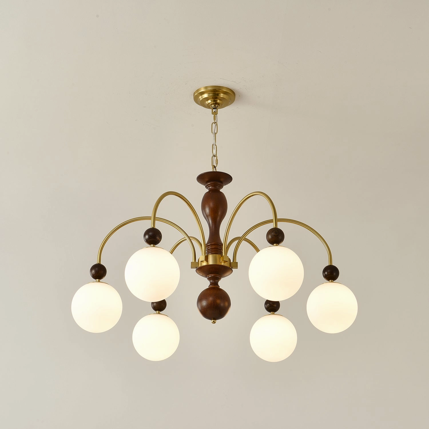Archway Walnut Color Chandelier