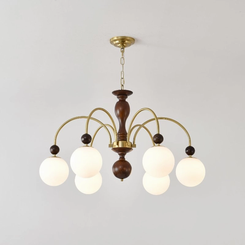 Archway Walnut Color Chandelier