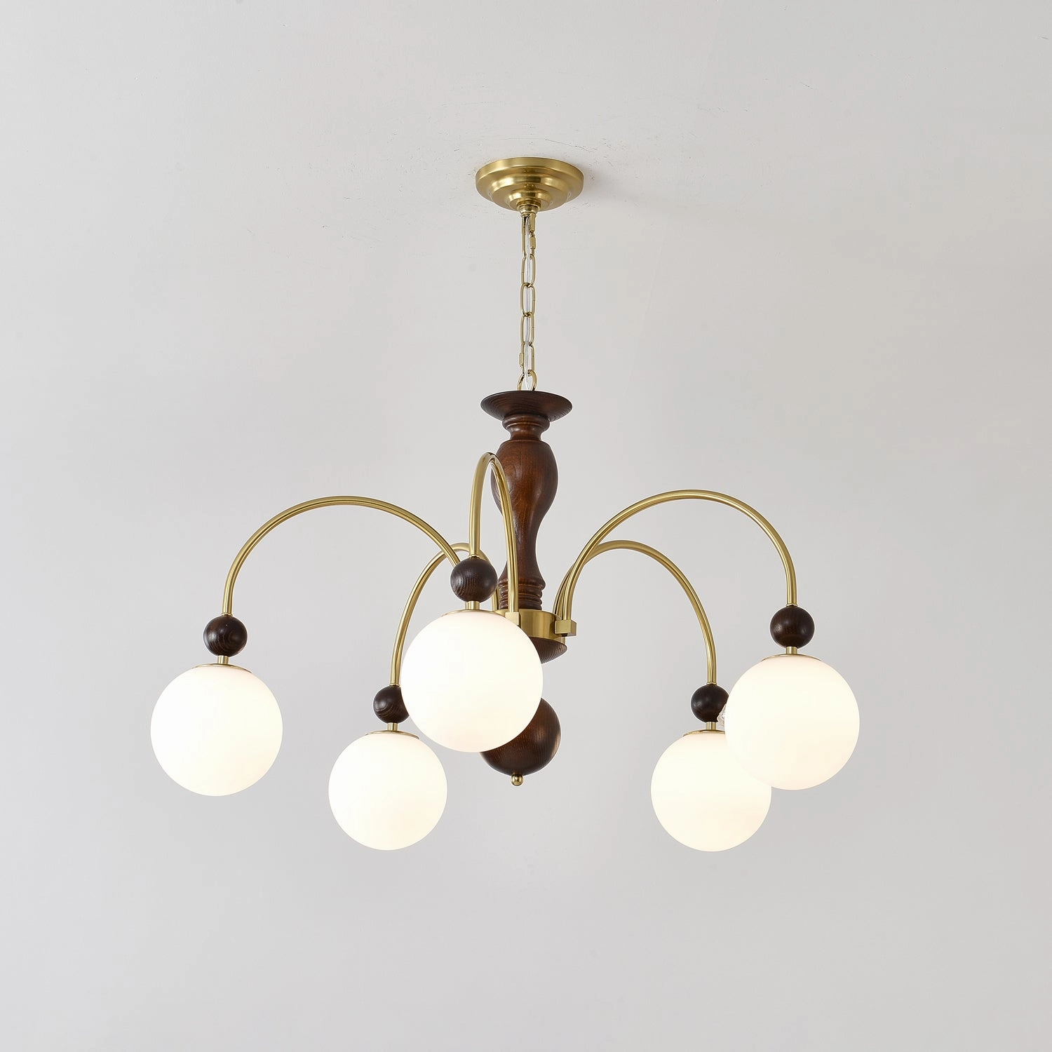 Archway Walnut Color Chandelier