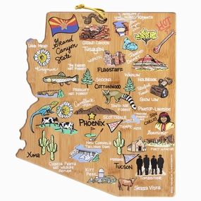 Arizona Cutting Board with Artwork by Fish Kiss cutting board,chopping board,kitchen tools