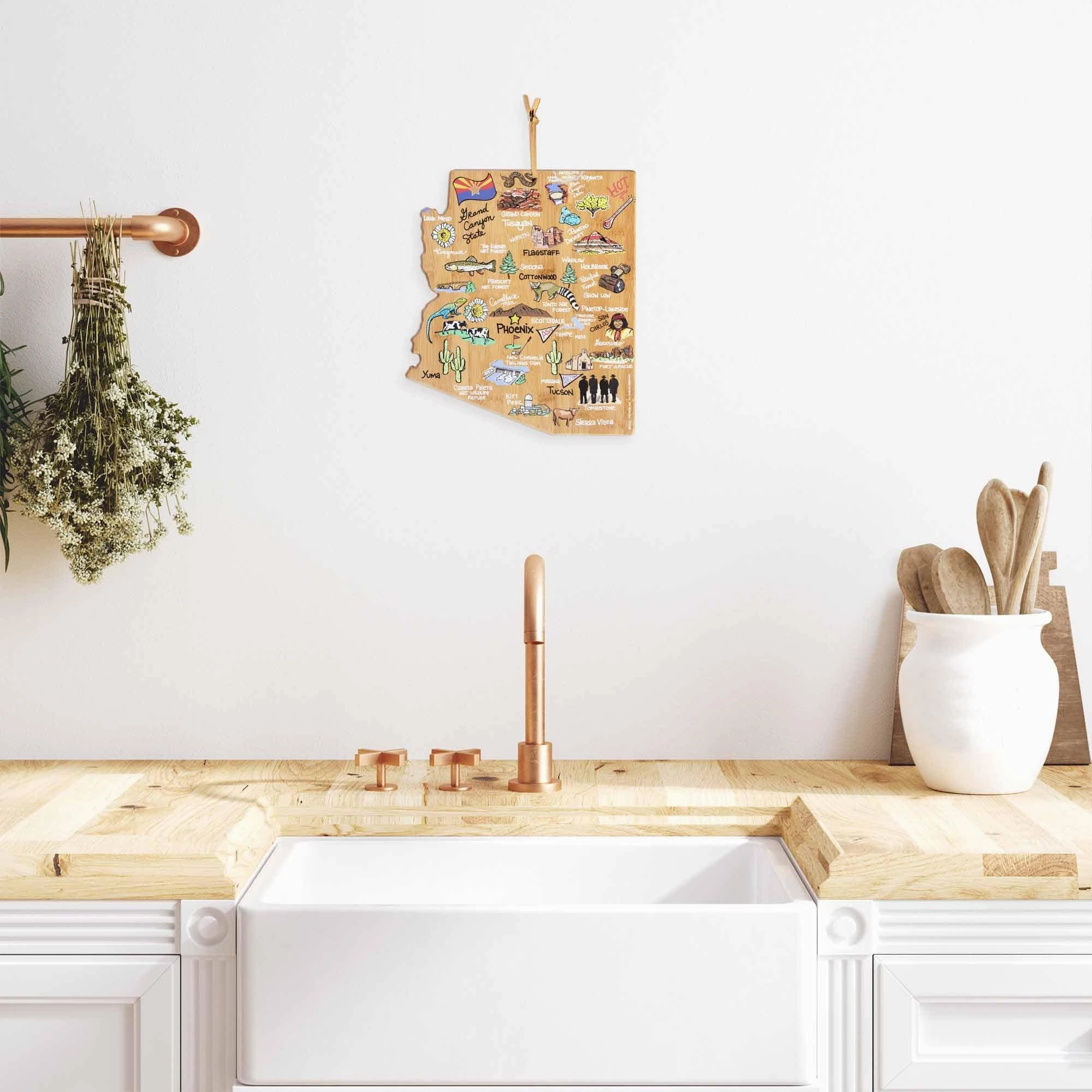 Arizona Cutting Board with Artwork by Fish Kiss