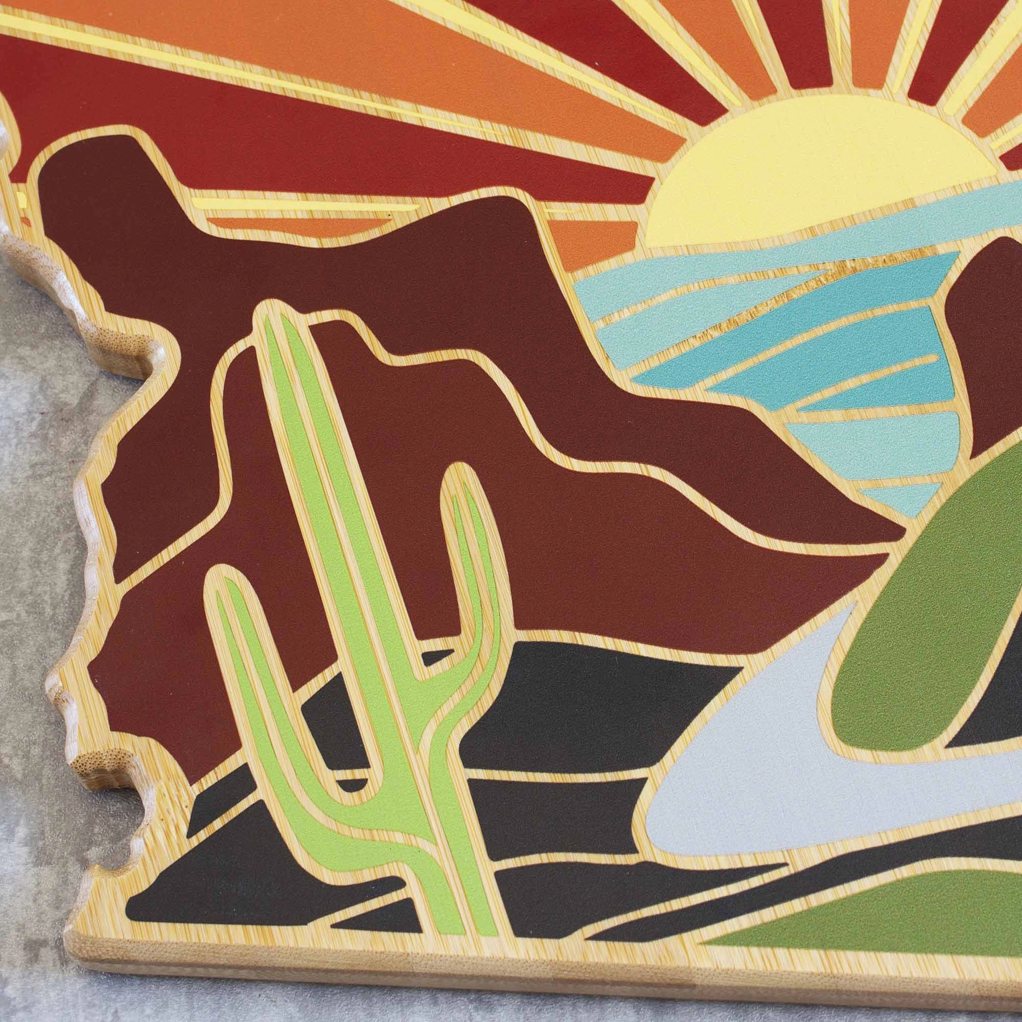 Arizona Cutting Board with Artwork by Summer Stokes