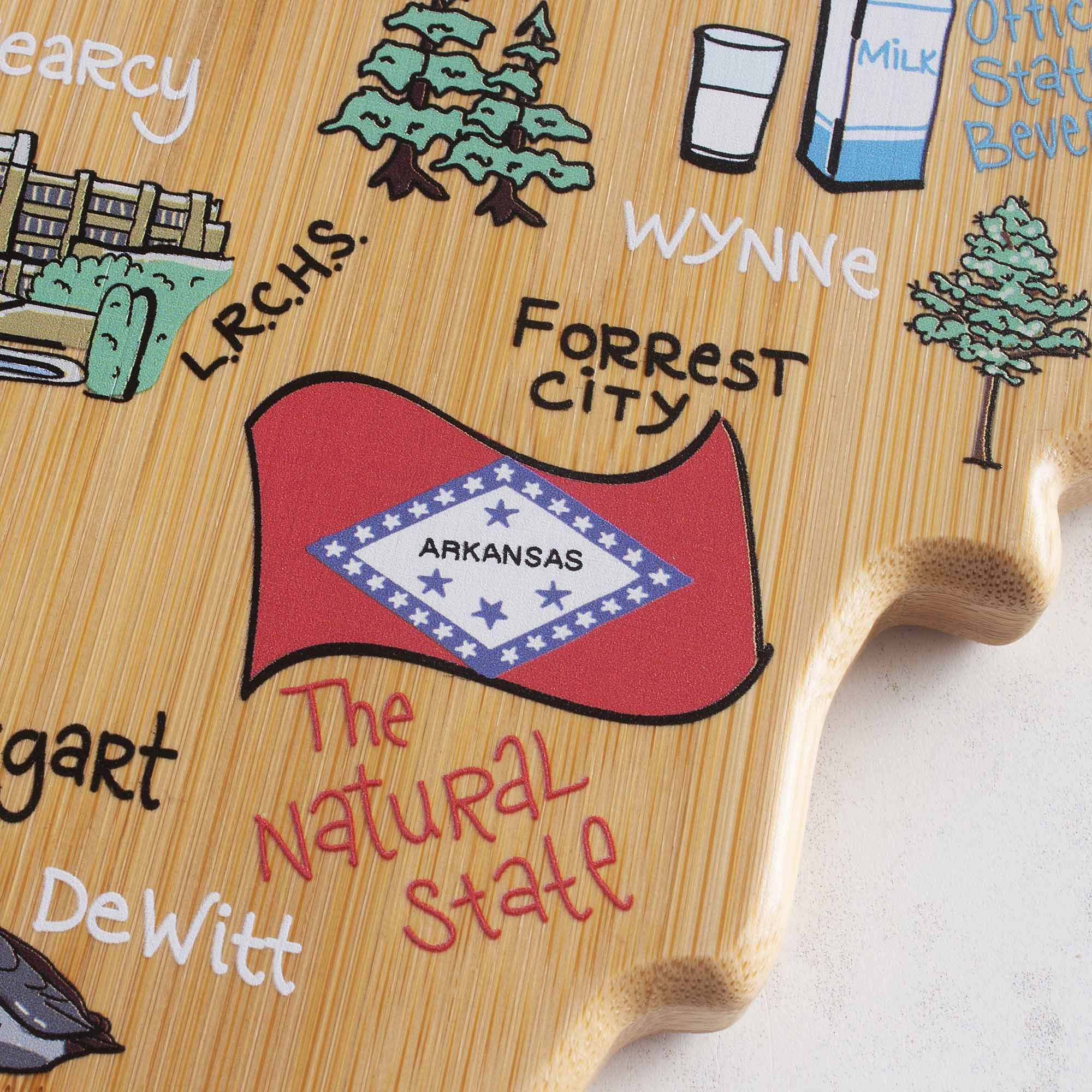 Arkansas Cutting Board with Artwork by Fish Kiss