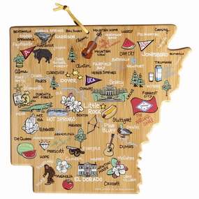 Arkansas Cutting Board with Artwork by Fish Kiss cutting board,chopping board,kitchen tools