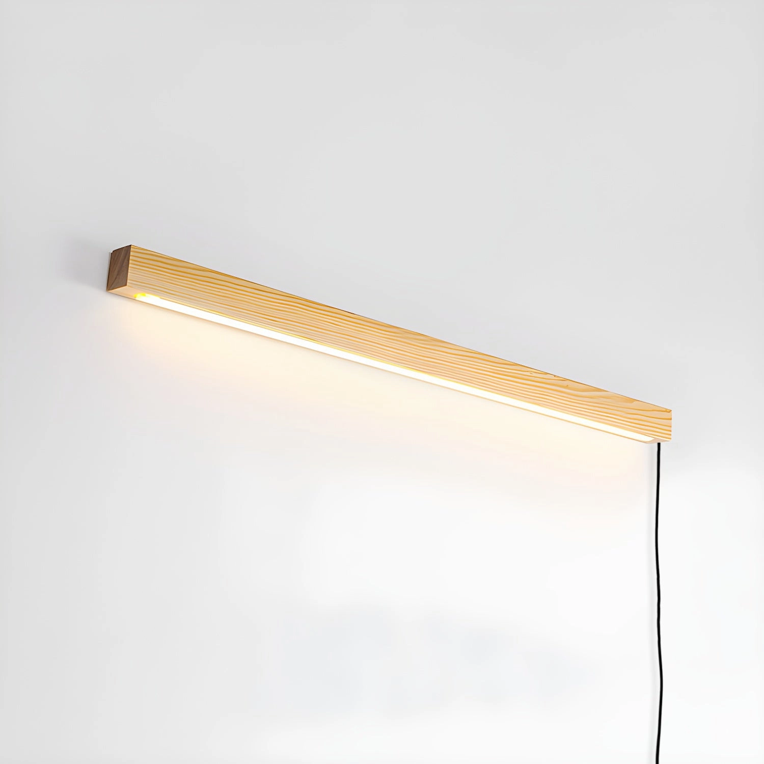 Arlo Linear Wood Plug-in Wall Light