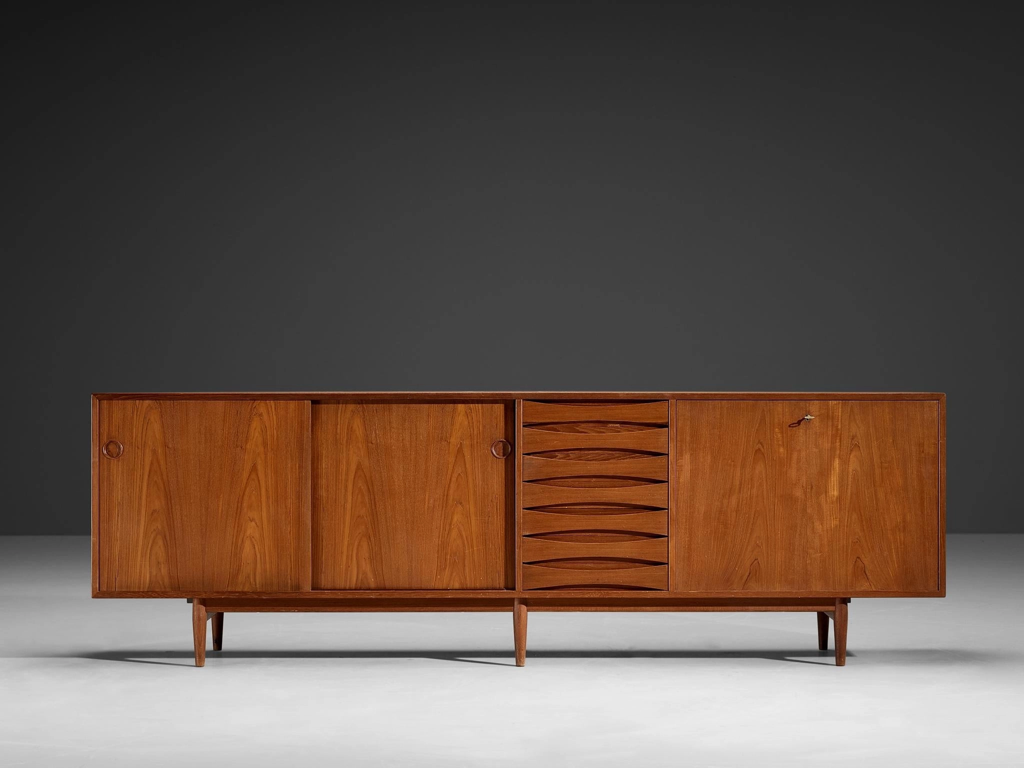Arne Vodder Sideboard in Teak with Reversible Doors