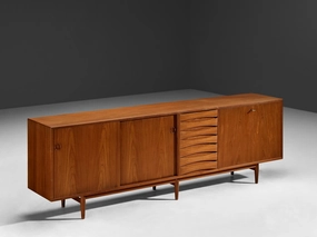 Arne Vodder Sideboard in Teak with Reversible Doors storage cabinet,organizer,furniture storage