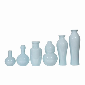 Assorted Porcelain Vases in Icy Blue vase,flower vase,home decoration