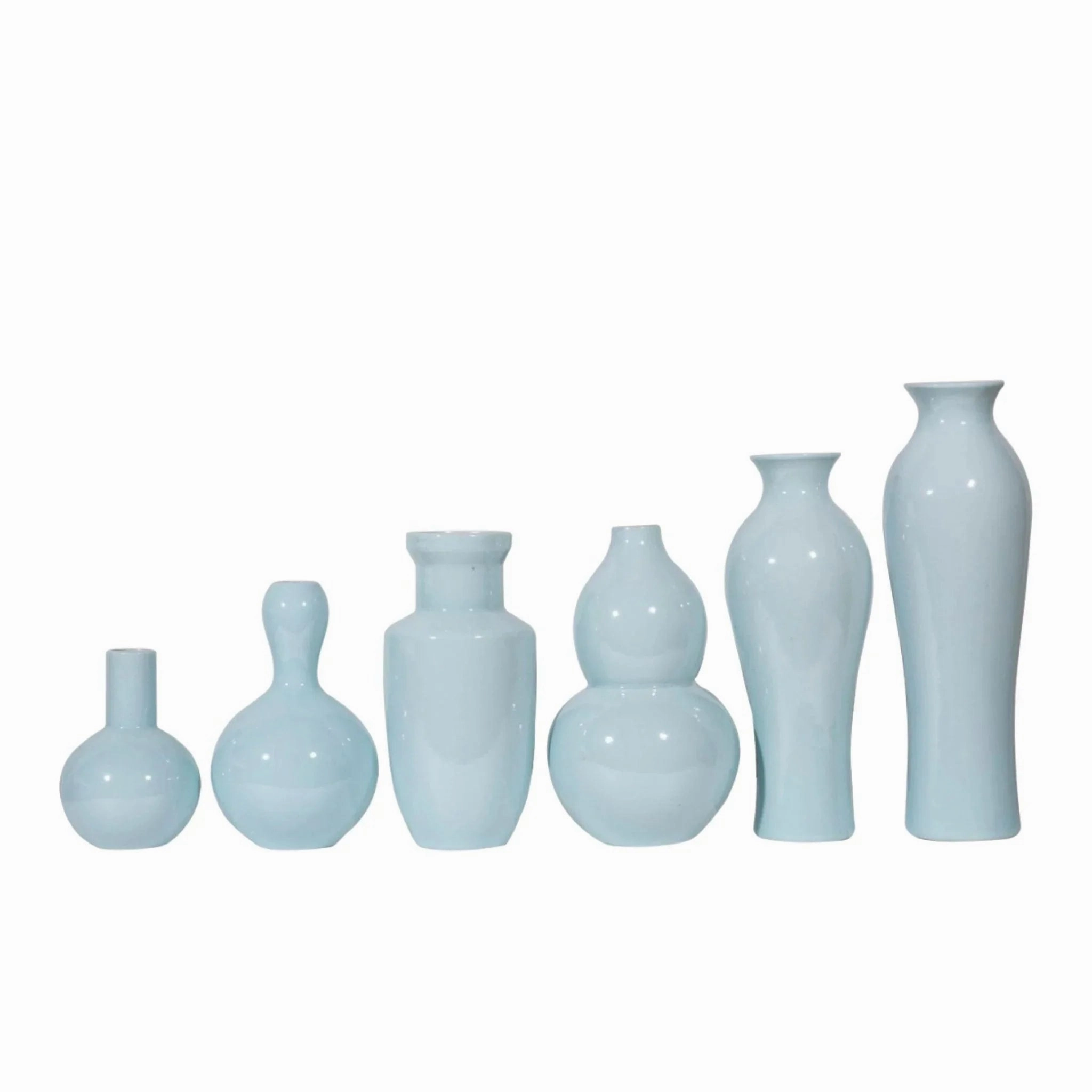 Assorted Porcelain Vases in Icy Blue vase,flower vase,home decoration