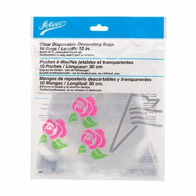 Ateco 460 Clear Disposable Pastry Bags 12"- 10 Pack baking tools,cake baking,kitchen gadgets