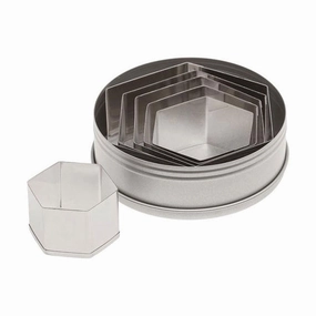 Ateco 5251 6-Piece Plain Hexagon Cutter Set baking tools,cake baking,kitchen gadgets