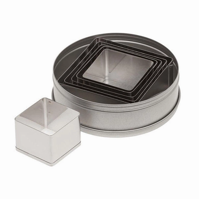 Ateco 5253 6-Piece Plain Square Cutter Set baking tools,cake baking,kitchen gadgets