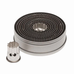 Ateco 5307  Graduated Cutters, fluted, round baking tools,cake baking,kitchen gadgets