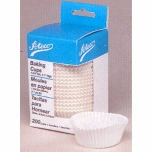 Ateco 6403 White Baking Cups, 1" x 3/4", Pack of 200