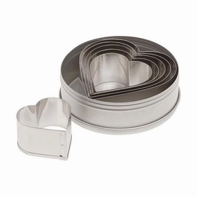 Ateco 7804 6-Piece Plain Heart Cutter Set baking tools,cake baking,kitchen gadgets