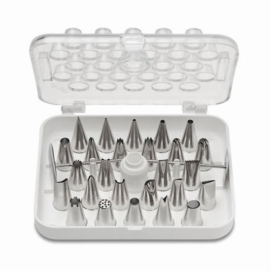 Ateco 782 29-piece Stainless Steel Pastry Kit - 26 tips, 1 coupling, 2 nails baking tools,cake baking,kitchen gadgets