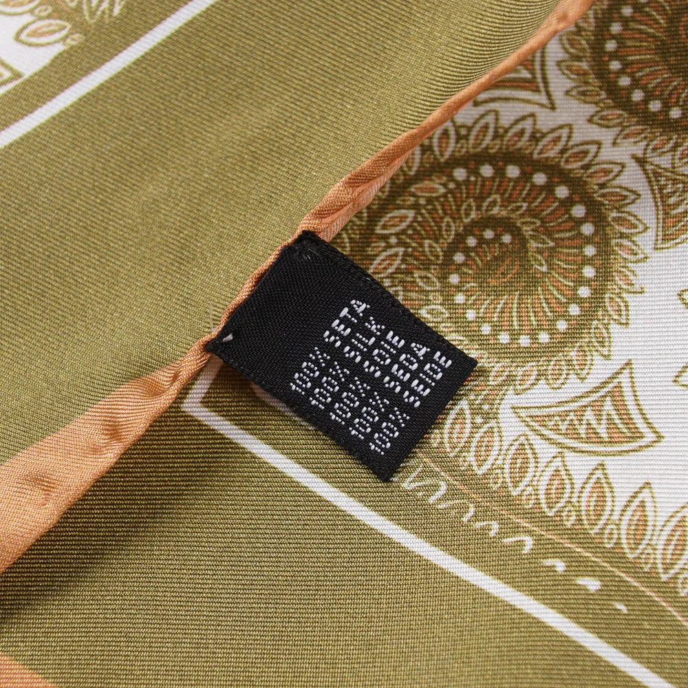 Attolini Paisley Print Silk Pocket Square Clothing_Cesare-Attolini