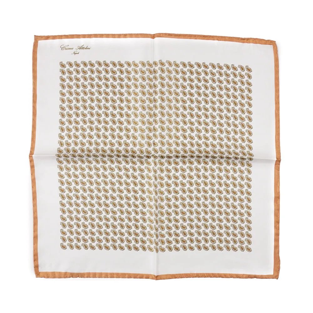 Attolini Paisley Print Silk Pocket Square Clothing_Cesare-Attolini