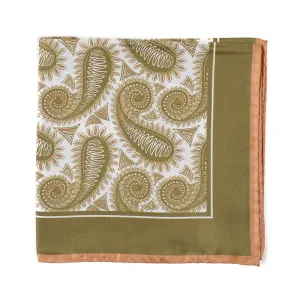 Attolini Paisley Print Silk Pocket Square Clothing_Cesare-Attolini
