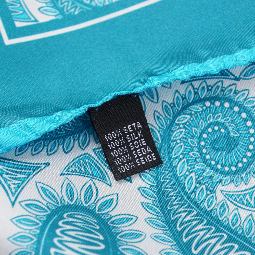 Attolini Paisley Print Silk Pocket Square Clothing_Cesare-Attolini