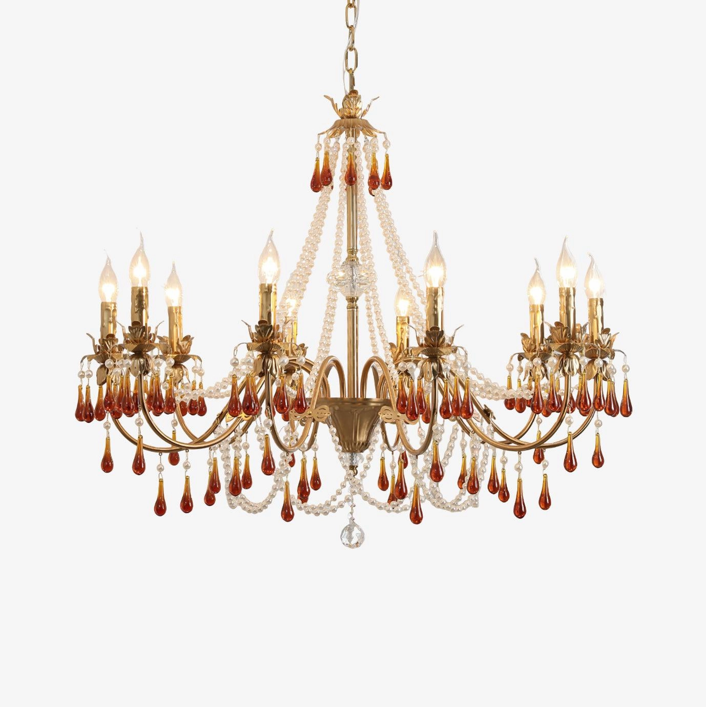 Aureate Amber Crystal Chandelier chandelier,ceiling light,decorative lighting
