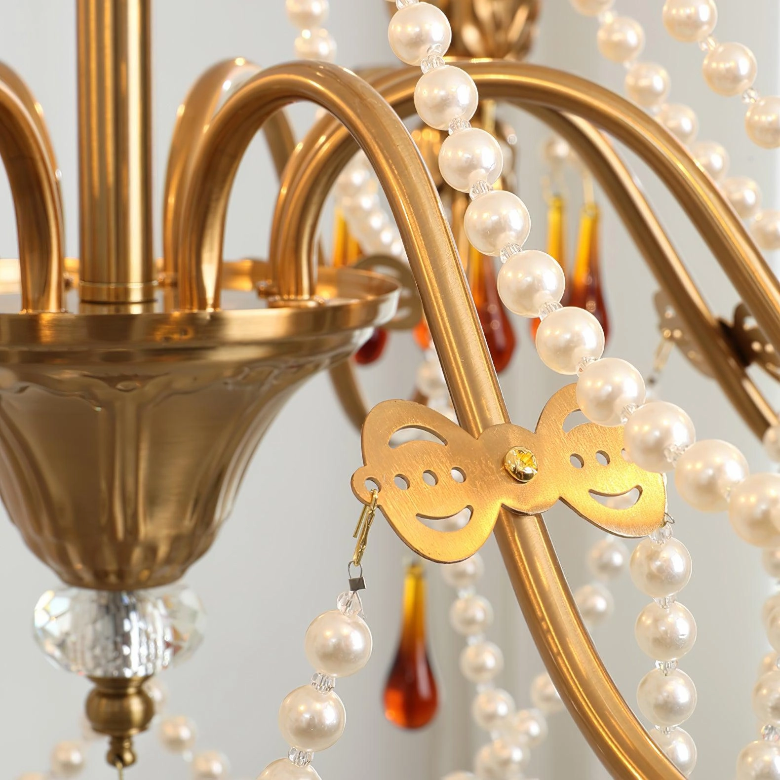 Aureate Amber Crystal Chandelier