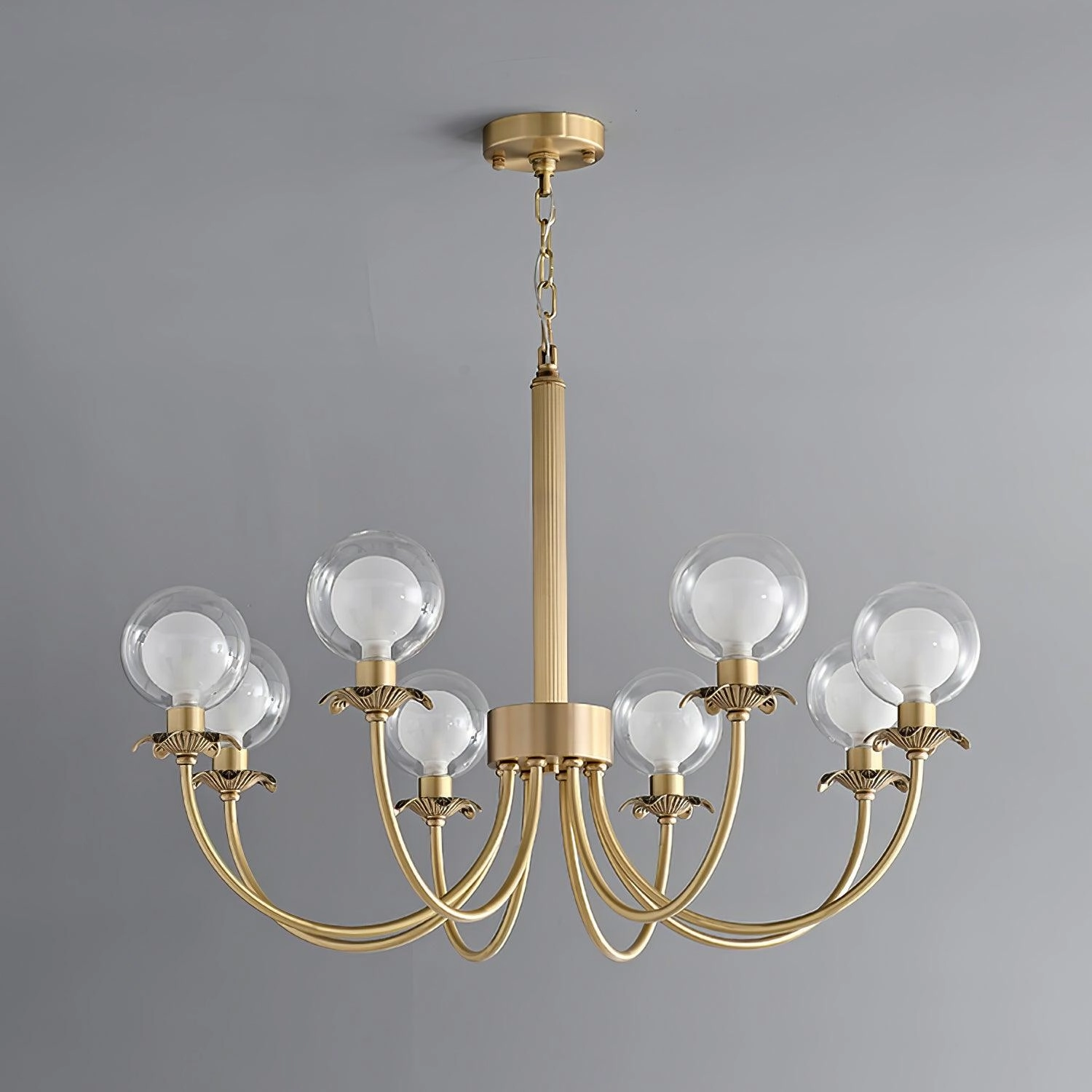 Aureate Radiance Glass Chandelier