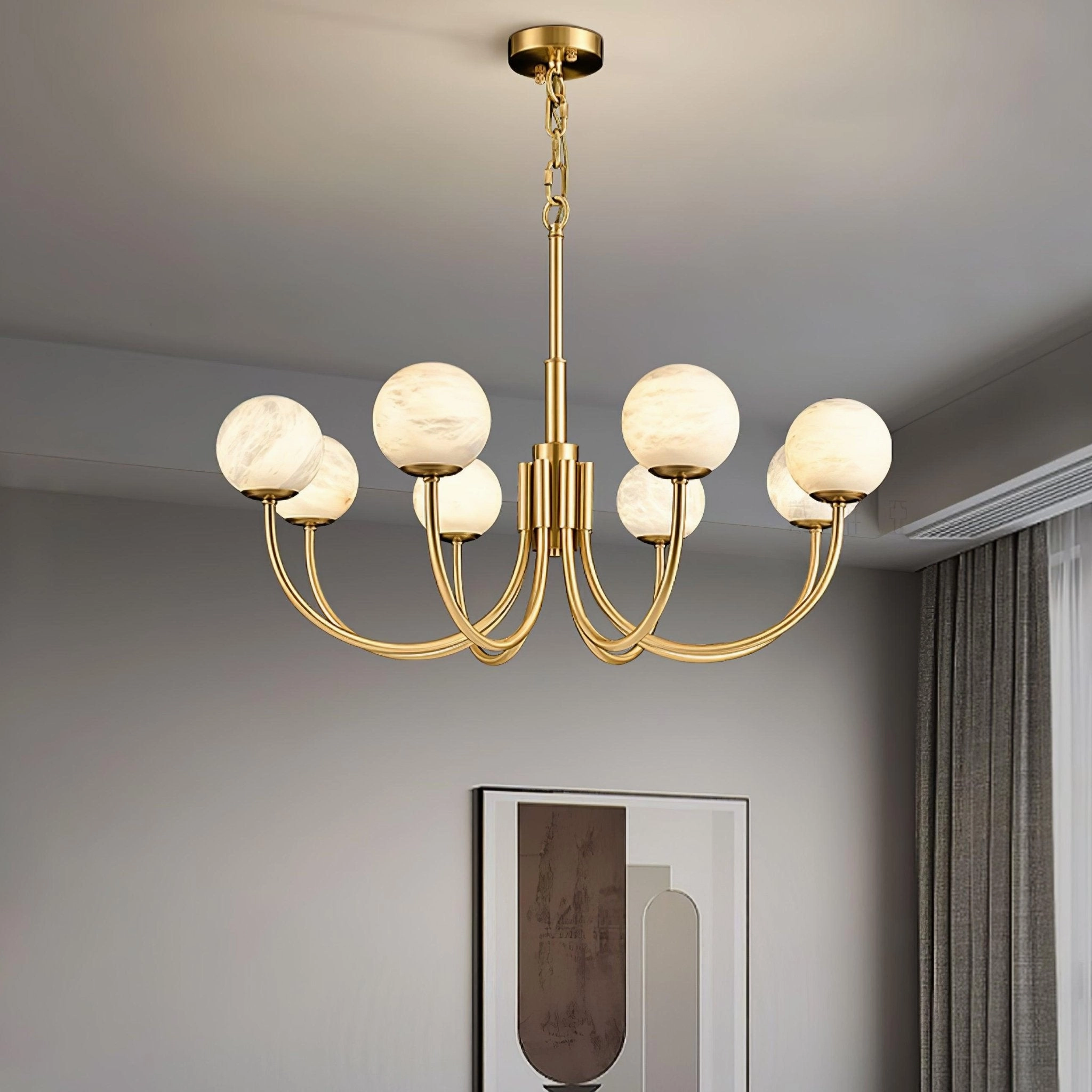 Aurelian Alabaster Globe Chandelier