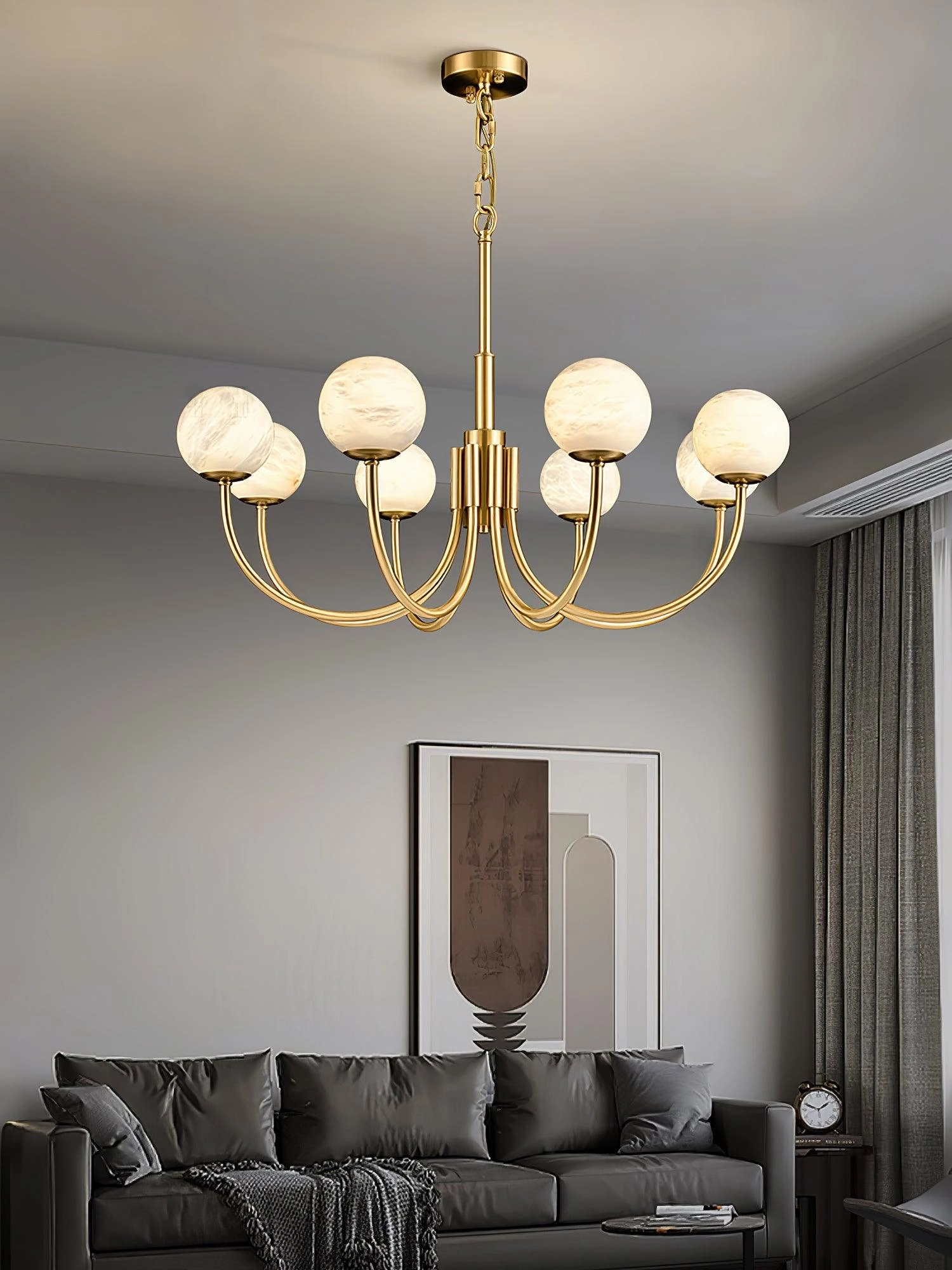 Aurelian Alabaster Globe Chandelier