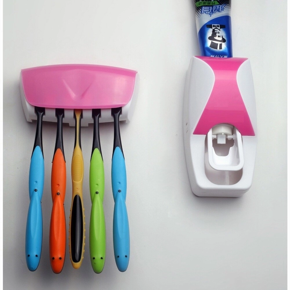 Automatic Toothpaste Squeezer   5-Toothbrush Holder