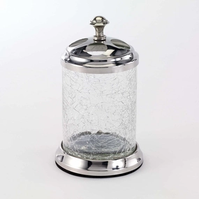 Avanti Crackle Glass Clear Toothbrush Holder - Multicolor toothbrush holder,bathroom cup,bathroom organizer