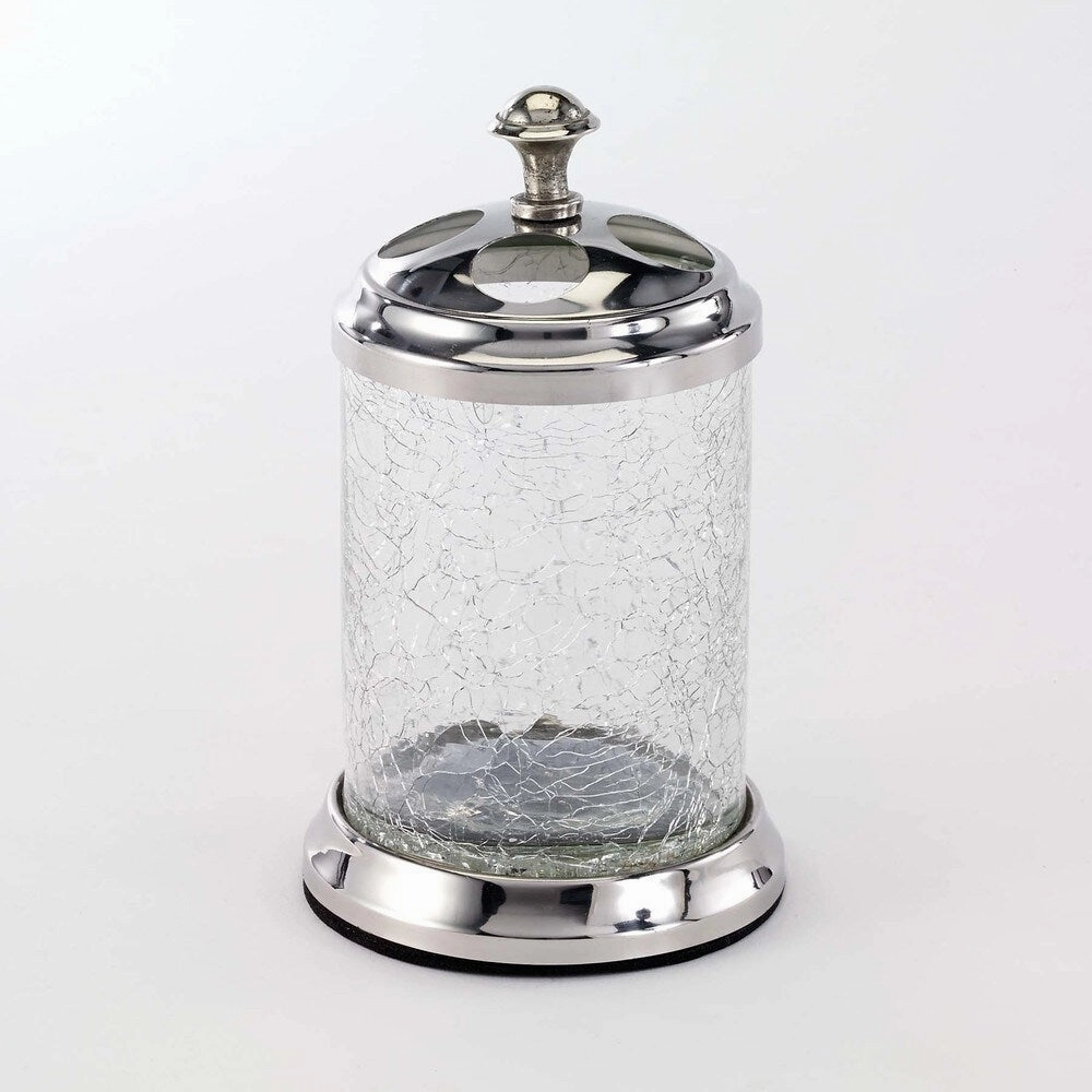 Avanti Crackle Glass Clear Toothbrush Holder - Multicolor toothbrush holder,bathroom cup,bathroom organizer