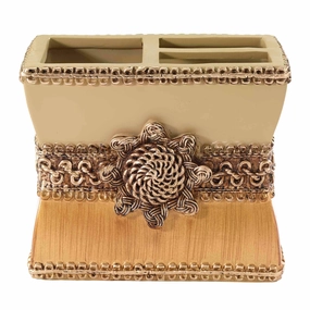 Avanti Linens Braided Medallion Toothbrush Holder - Gold - Toothbrush Holder toothbrush holder,bathroom cup,bathroom organizer