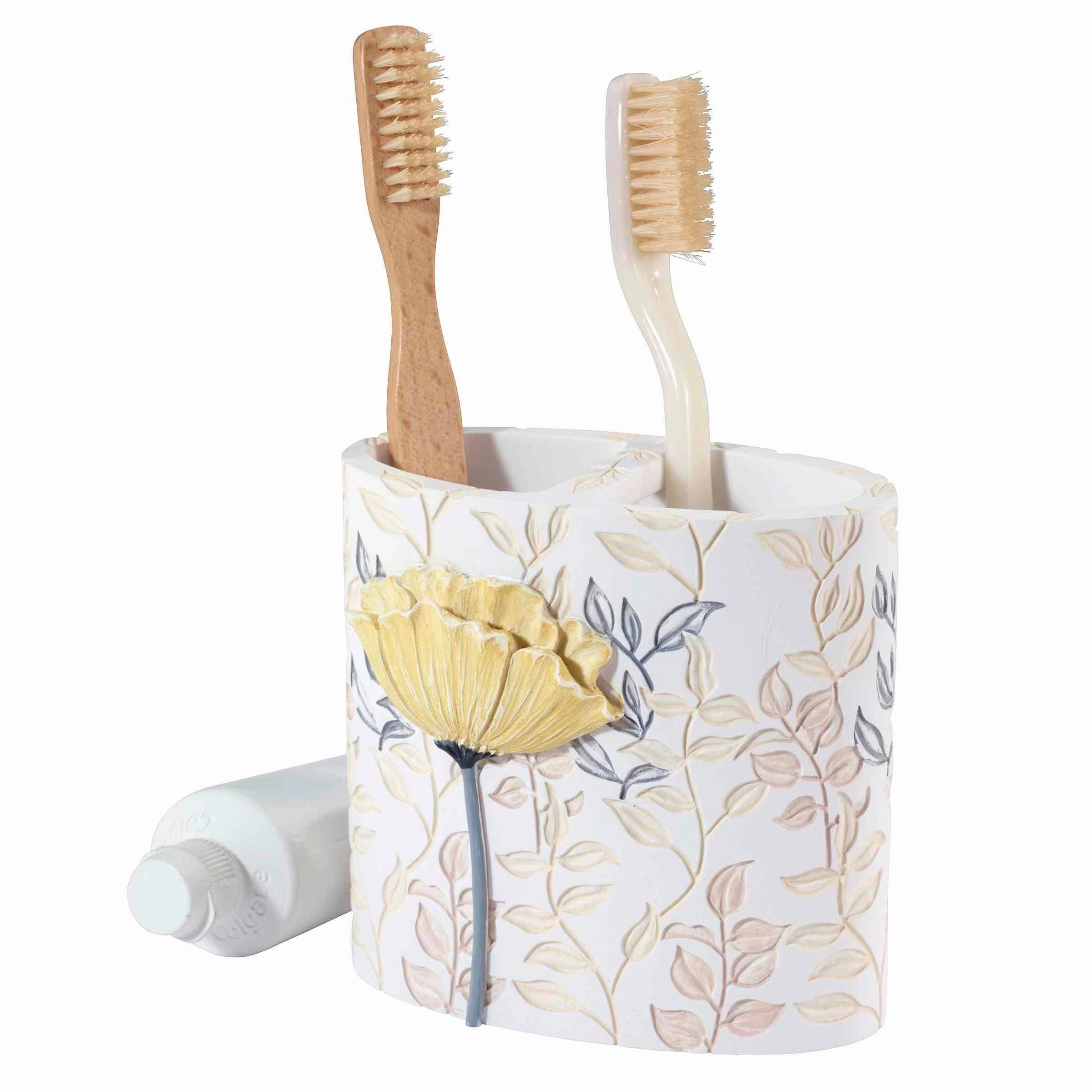 Avanti Linens Marielle Toothbrush Holder - Yellow - Toothbrush Holder